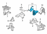 OEM 2022 Toyota Highlander Rear Mount Bracket Diagram - 12303-0P030