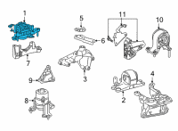 OEM 2022 Toyota Highlander Side Mount Diagram - 12305-0P040