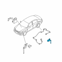 OEM 2013 Hyundai Genesis Sensor Assembly-Rear Height, LH Diagram - 55830-3M200