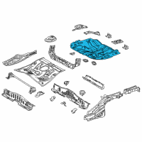 OEM 2021 Toyota C-HR Rear Floor Pan Diagram - 58311-F4020