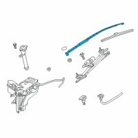 OEM Nissan Pathfinder Windshield Wiper Arm Assembly Diagram - 28881-3JA3A