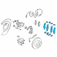 OEM 2018 Infiniti Q60 Hardware Kit-Front Disc Brake Diagram - D1080-4GA0A