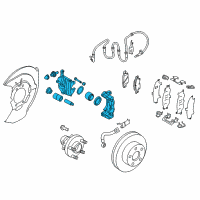 OEM 2014 Nissan Rogue CALIPER Assembly-Front RH, W/O Pad & SHIM Diagram - 41001-4CU0A