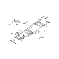 OEM 2004 Nissan Xterra Bracket-Differential Mounting, Rear RH Diagram - 50342-4S130