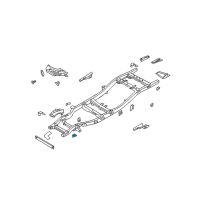 OEM 2000 Nissan Xterra Bracket Assy-Cab Mounting, 1ST RH Diagram - 95110-7Z030