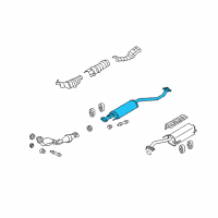 OEM 2012 Nissan Versa Exhaust, Sub Muffler Assembly Diagram - 20300-EM30A