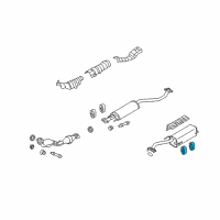 OEM 2010 Nissan Versa Mounting-Exhaust, Rubber Diagram - 20651-ED000