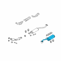 OEM Nissan Versa Exhaust, Main Muffler Assembly Diagram - 20100-ZR71A