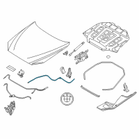 OEM 2017 BMW 535i GT Rear Bowden Cable Diagram - 51-23-7-255-801