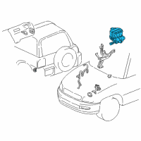 OEM 1996 Toyota RAV4 Actuator Assembly Diagram - 44050-42010