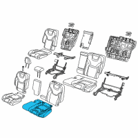 OEM 2015 Jeep Cherokee Seat Cushion Foam Rear Left Diagram - 68091778AB