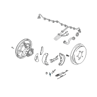 OEM 2003 Chevrolet Tracker Spring, Rear Brake Shoe Adjuster Diagram - 91174811