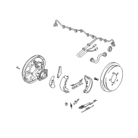 OEM 1999 Chevrolet Tracker Spring, Rear Brake Shoe Adjuster Diagram - 91174811