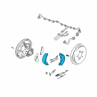 OEM 2000 Chevrolet Tracker Shoe Kit, Rear Brake Diagram - 91175617