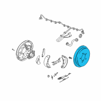 OEM 2002 Chevrolet Tracker Drum, Rear Brake Diagram - 30024672