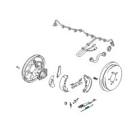 OEM 1999 Chevrolet Tracker Spring, Rear Brake Shoe Return Diagram - 91174798