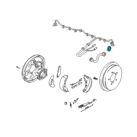 OEM 2000 Chevrolet Tracker Wheel, Rear Wheel Speed Sensor Reluctor Diagram - 30021038