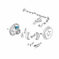 OEM 2003 Chevrolet Tracker Cylinder Asm, Rear Wheel, LH (On Esn) Diagram - 91174801
