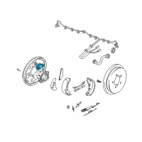 OEM 1999 Chevrolet Tracker Cylinder Asm, Rear Wheel, LH (On Esn) Diagram - 91174801