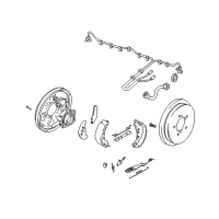 OEM 2002 Chevrolet Tracker Spring, Rear Brake Shoe Adjuster Diagram - 91175637