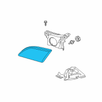 OEM Chevrolet Cavalier Headlamp Capsule Assembly (LH) Diagram - 16525709