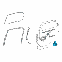OEM Lexus RX350 Motor Assy, Power Window Regulator Diagram - 85720-0E031
