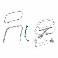 OEM 2012 Lexus RX450h Guide Sub-Assy, Rear Door Window, Rear RH Diagram - 67407-0E020