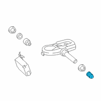 OEM Toyota Highlander TPMS Sensor Cap Diagram - 90942-A5004