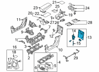 OEM 2022 Hyundai Ioniq 5 COVER ASSY-FR CONSOLE UPR Diagram - 846F1-GI100-NNB