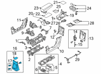 OEM 2022 Hyundai Ioniq 5 COVER ASSY-FR CONSOLE UPR Diagram - 846F1-GI100-YGU