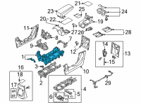 OEM 2022 Hyundai Ioniq 5 Console Assembly-Floor Diagram - 84610-G7100-T9Y