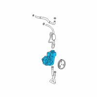 OEM 2001 Jeep Grand Cherokee Power Steering Pump Diagram - 52089300AB