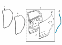 OEM 2021 Buick Encore GX Rear Weatherstrip Diagram - 42757628