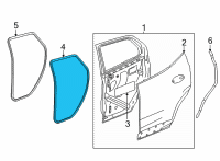 OEM Buick Encore GX Door Weatherstrip Diagram - 42766263