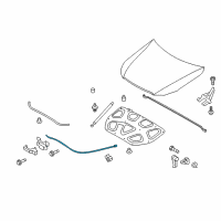 OEM 2009 Kia Borrego Cable Assembly-Hood Latch Diagram - 811902J000