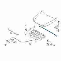 OEM 2009 Kia Borrego Weatherstrip-Hood Diagram - 864302J000