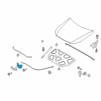 OEM 2009 Kia Borrego Hood Latch Assembly Diagram - 811302J000