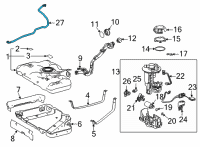 OEM Toyota Vent Hose Diagram - 77404-08070