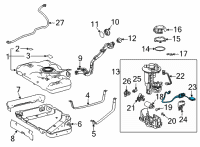 OEM 2022 Toyota Sienna Fuel Gauge Sending Unit Diagram - 83320-08040