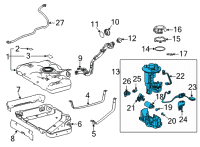 OEM 2021 Toyota Sienna Fuel Pump Assembly Diagram - 77020-08091