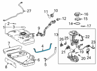 OEM 2022 Toyota Sienna Tank Strap Diagram - 77601-08020