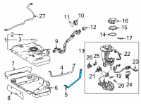 OEM 2022 Toyota Sienna Tank Strap Diagram - 77602-08020