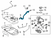 OEM 2022 Toyota Sienna Filler Pipe Diagram - 77210-08070