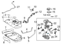 OEM 2022 Toyota Sienna Fuel Pump Spacer Diagram - 23225-31020