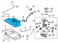 OEM 2022 Toyota Sienna Fuel Tank Diagram - 77001-08120