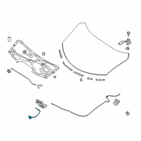 OEM 2016 Nissan Rogue Bell Crank-Hood Lock Diagram - 65603-4BA0A