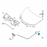 OEM 2015 Nissan Rogue Cable Assembly-Hood Lock Control Diagram - 65621-6FL0A