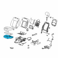 OEM 2014 Chevrolet Malibu Seat Cushion Pad Diagram - 23493956