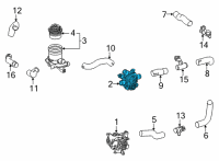 OEM 2021 Toyota Mirai Thermostat Diagram - 16A31-77040