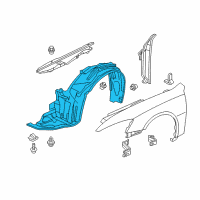 OEM Honda Accord Fender, Right Front (Inner) Diagram - 74101-SDC-A00